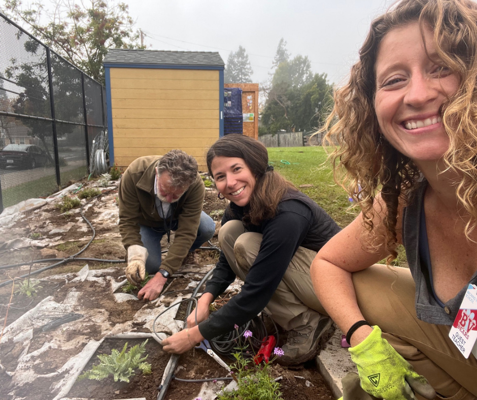 Planting at Browns Valley Elementary School