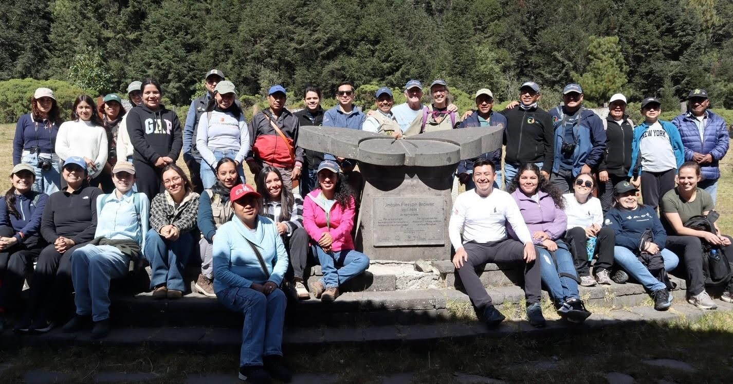 Lincoln Brower's statue in the Monarch Butterfly Biosphere Reserve